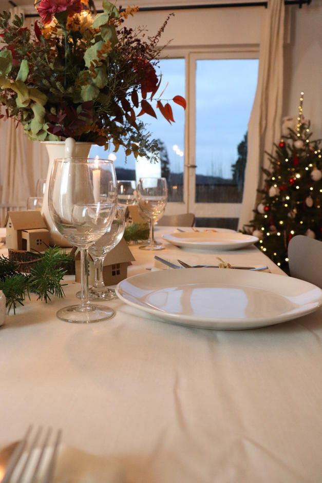 décoration de table de Noël minimaliste